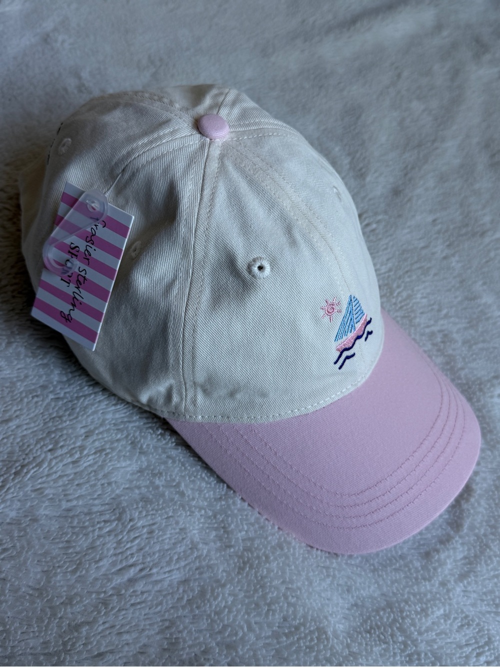 Sailboat Embroidered Two-Tone Baseball Cap